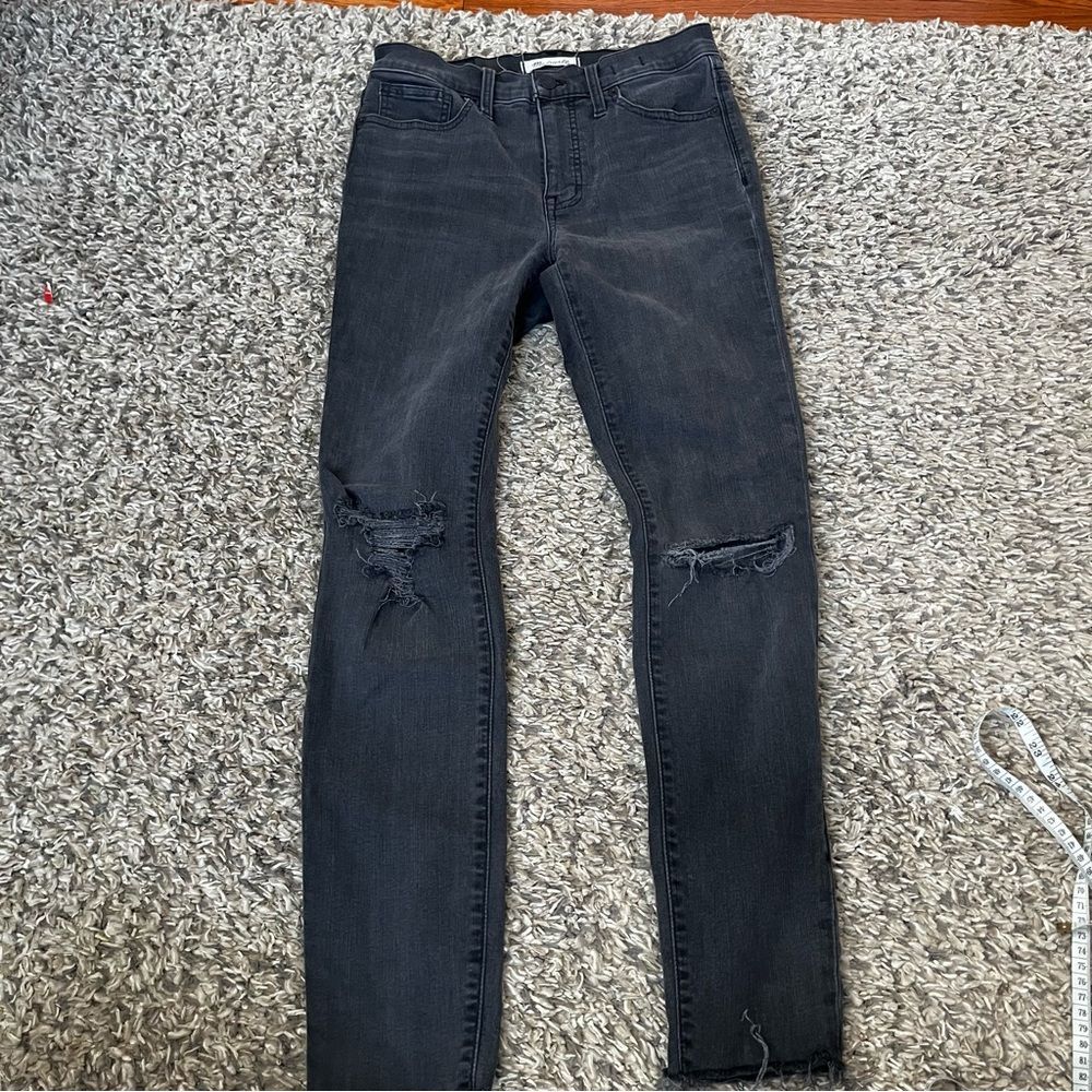 Madewell 9” skinny leg mid rise black jeans size 27